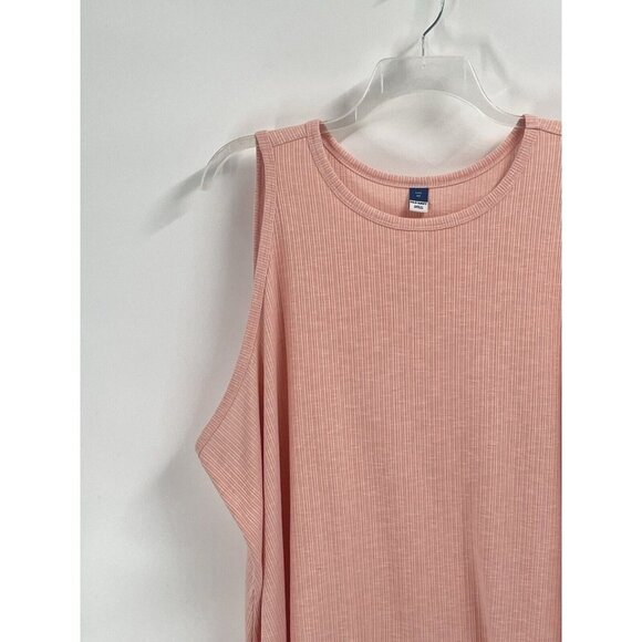 Old Navy Pink Tank Top Ribbed Flowy Sz 4X - Picture 2 of 5